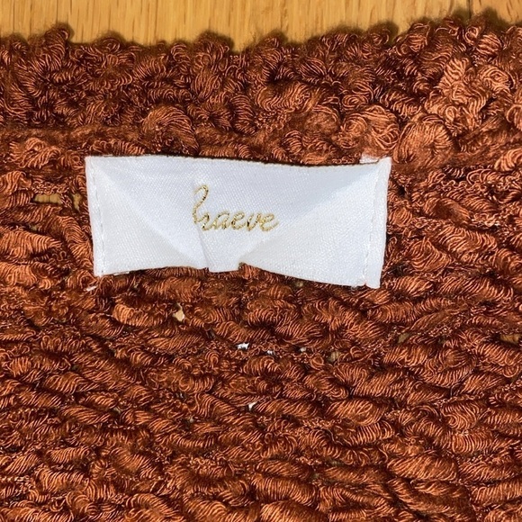 Evereve Braeve Chunky Knit Flare Sleeve Rust Sweater, good preworn condition - Picture 5 of 8